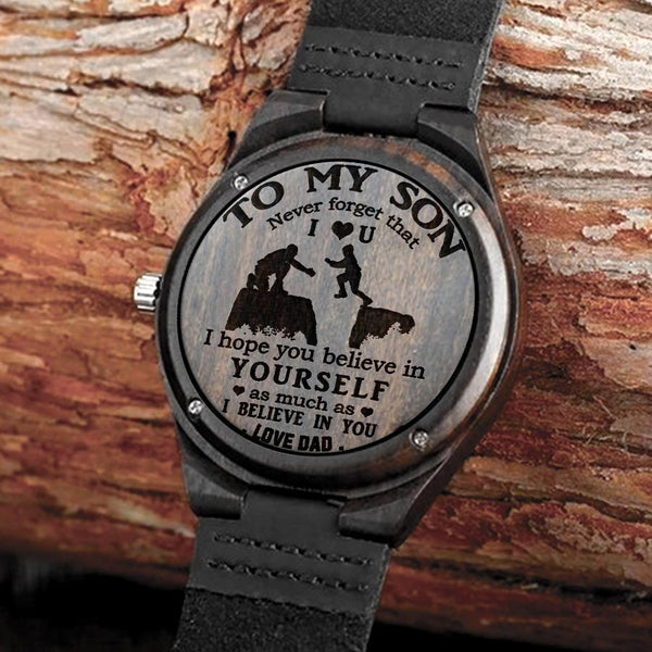 Gift For Your Son- Special gift engraved wooden watch