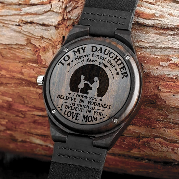 Gift For Daughter- Special gift engraved wooden watch