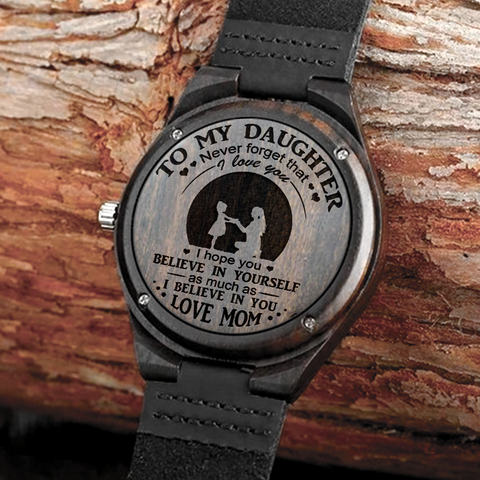 Gift For Daughter- Special gift engraved wooden watch