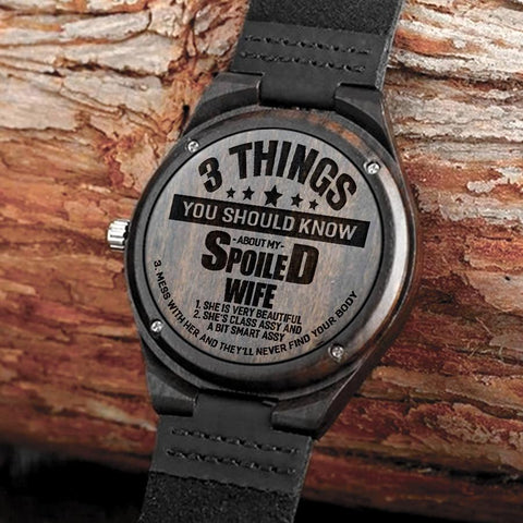 Special Gift For Wife - Special Gift Engraved Wooden Watch