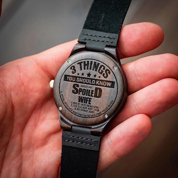 Special Gift For Wife - Special Gift Engraved Wooden Watch