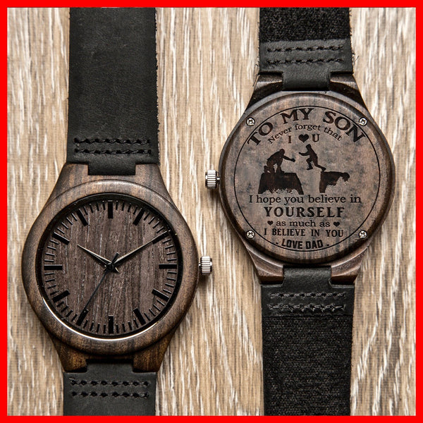 Gift For Your Son- Special gift engraved wooden watch